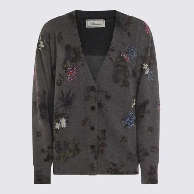 BLUMARINE BLUMARINE MAGLIE GREY/BRILLANT BLUE
