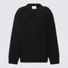 Blumarine Long-sleeved Sweater Cardigan In Black