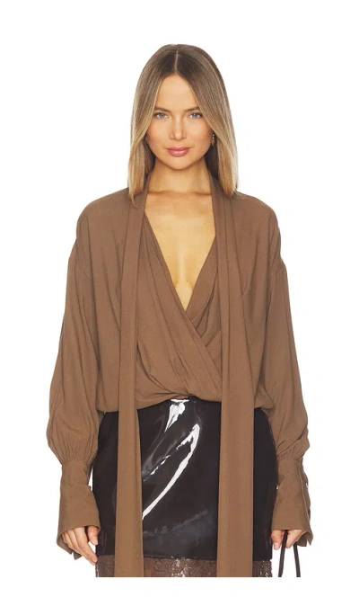 Blumarine Marocaine Top In Brown