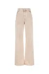 Blumarine Melange Light Pink Stretch Denim Jeans In Neutral