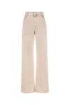 Blumarine Melange Light Pink Stretch Denim Jeans In Windrose