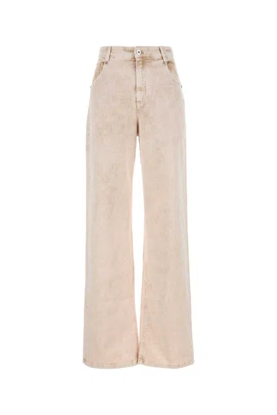 Blumarine Melange Light Pink Stretch Denim Jeans In Windrose