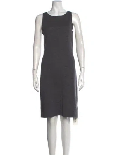 Pre-owned Blumarine Merino Wool Knee-length Dress In Gray