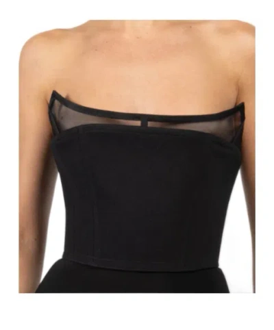 BLUMARINE MESH CREPE TOP