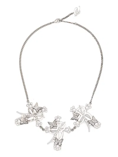 Blumarine 크로스 장식 초커 In Metallic