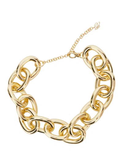 Blumarine Metallic Brass Chain Necklace For Women