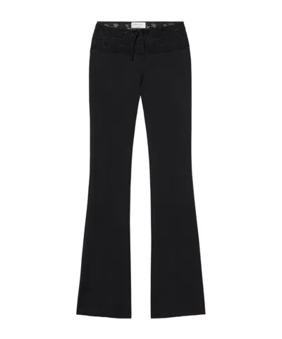 Blumarine Mid-waist Slim-cut Trousers In Black
