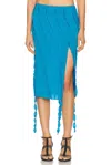 Blumarine Midi Skirt In Blue