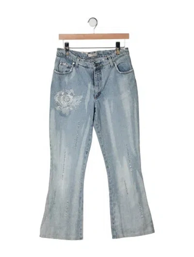 Pre-owned Blumarine Mid-rise Flared Jeans In Blue