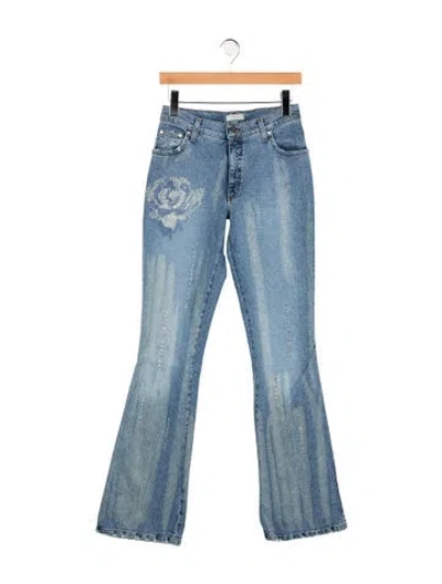 Pre-owned Blumarine Mid-rise Flared Jeans In Blue