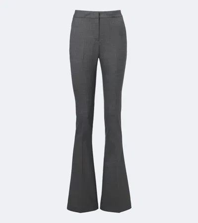 Blumarine Mid-rise Flared Pants In Gray