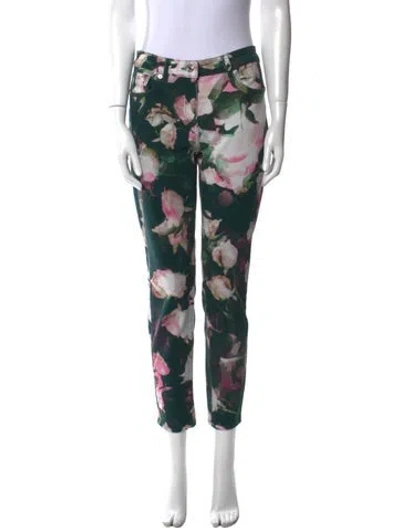 Pre-owned Blumarine Mid-rise Skinny Leg Jeans In Green