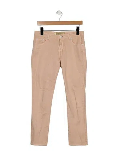 Pre-owned Blumarine Mid-rise Skinny Leg Jeans In Neutral