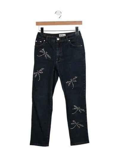 Pre-owned Blumarine Mid-rise Straight Leg Jeans In Blue