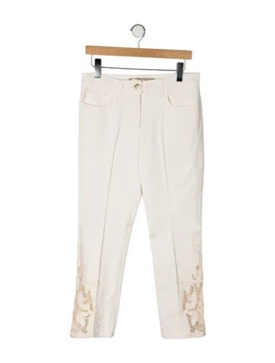 Pre-owned Blumarine Mid-rise Straight Leg Jeans In Neutral