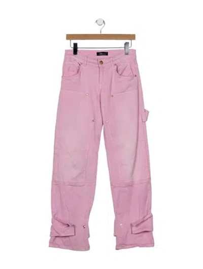 Pre-owned Blumarine Mid-rise Straight Leg Jeans In Pink