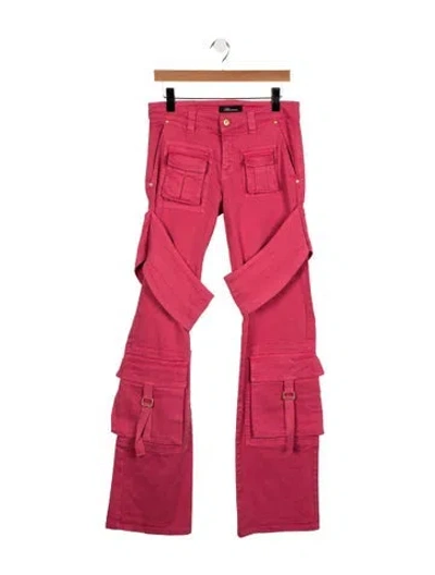 Pre-owned Blumarine Mid-rise Straight Leg Jeans In Pink