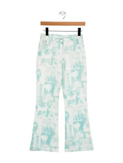 Pre-owned Blumarine Mid-rise Wide Leg Jeans In Blue