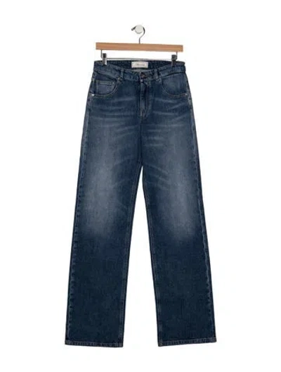 Pre-owned Blumarine Mid-rise Wide Leg Jeans In Blue