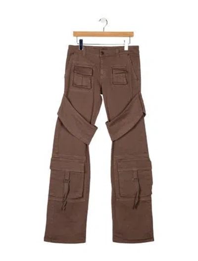 Pre-owned Blumarine Mid-rise Wide Leg Jeans In Brown