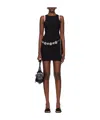 Blumarine Mini Dress With Logo Pattern In Black