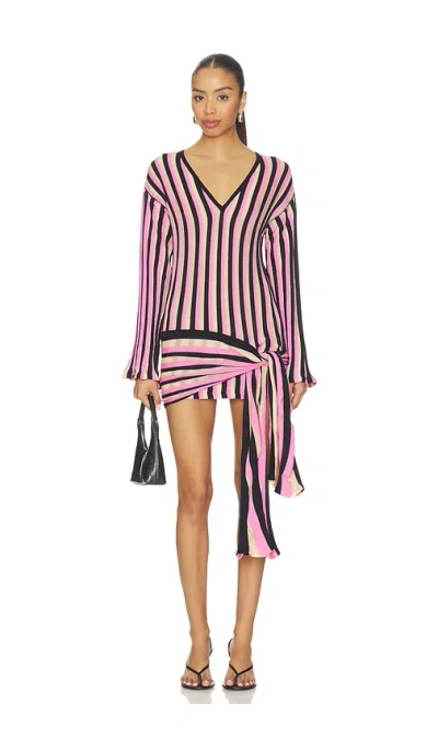 Blumarine Mini Knit Dress In Multi