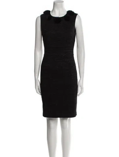 Pre-owned Blumarine Mink Knee-length Dress In Black