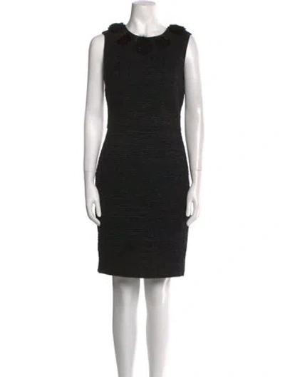 Pre-owned Blumarine Mink Knee-length Dress In Black