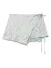 Blumarine Mirage Grey Satin Shorts