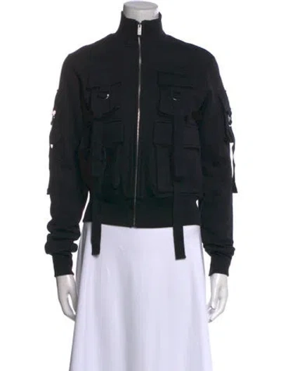 Pre-owned Blumarine Mock Neck Long Sleeve Sweatshirt In Black