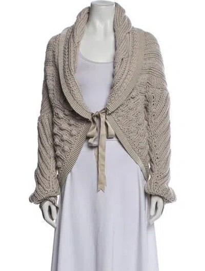 Pre-owned Blumarine Mohair Open Front Sweater In Purple