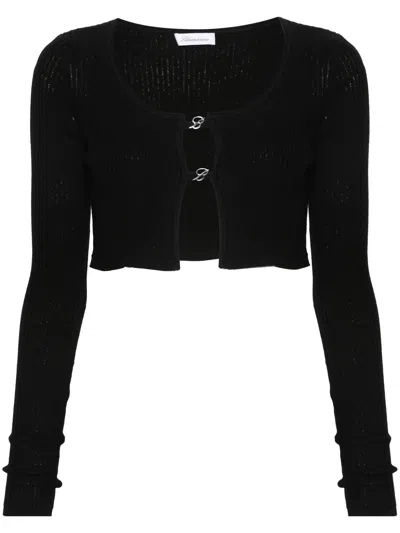 Blumarine Monogram B Cardigan In Black