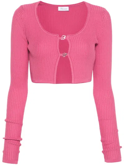 Blumarine Monogram B Cardigan In Pink