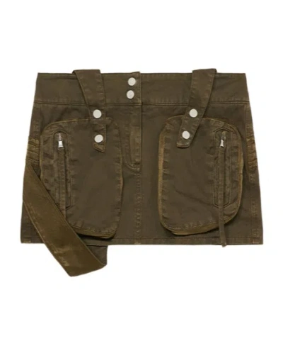 BLUMARINE BLUMARINE MEDIUM WAIST MINISKIRT WITH POCKETS