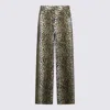 Blumarine Animalier Five Pocket Trousers In Animal Print