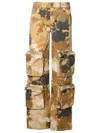 Blumarine Multicolor Cargo Pants With Camouflage Motif In Stretch Cotton Woman