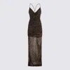 Blumarine Multicolor Maxi Dress In Brown