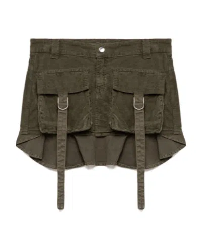 Blumarine Multiple-pocket Skirt In Brown