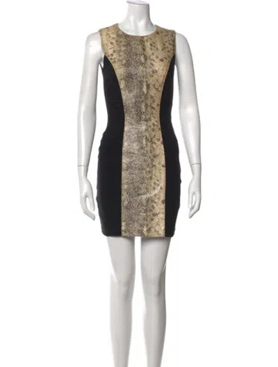 Pre-owned Blumarine Nylon Mini Dress In Black