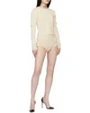 Blumarine Off-white Braid Cable Knit Shorts In Nude