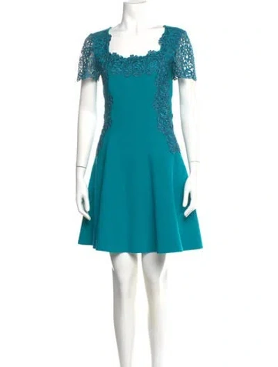 Pre-owned Blumarine Off-the-shoulder Mini Dress In Blue