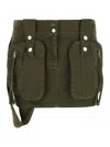 Blumarine Olive Green Medium Waist Miniskirt In Green