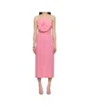 Blumarine Pink Sheath Midi Dress In Pink