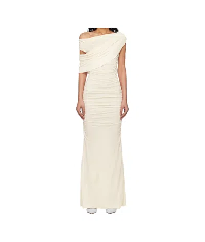 BLUMARINE ONE-SHOULDER MAXI DRESS
