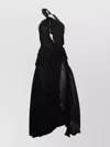 Blumarine One Shoulder Maxi Dress With Sheer Overlay