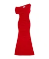Blumarine One-shouldered Long Skirt In Red