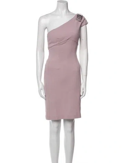 Pre-owned Blumarine One-shoulder Mini Dress In Purple