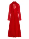 Blumarine Open-back Sheer Maxi Dress In Red