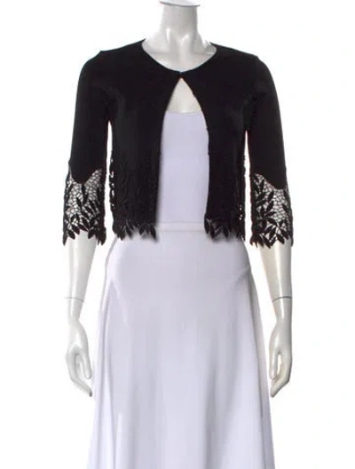 Pre-owned Blumarine Open Front Sweater In Black