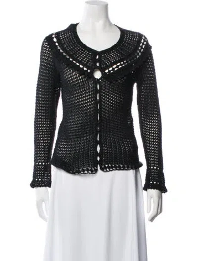 Pre-owned Blumarine Open Front Sweater In Blue